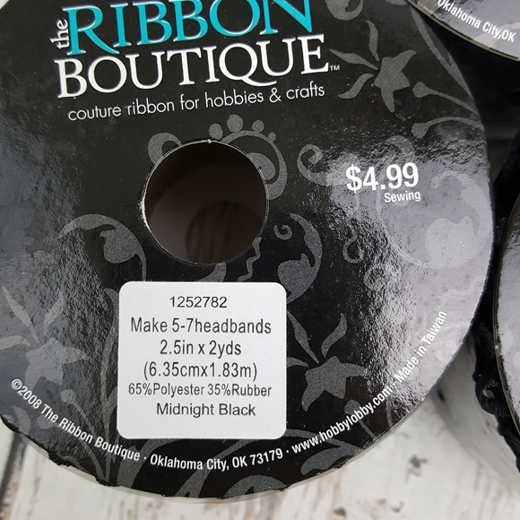 (3) Roll Stretchy Ribbon For Sewing Headbands - Picture 2 of 5
